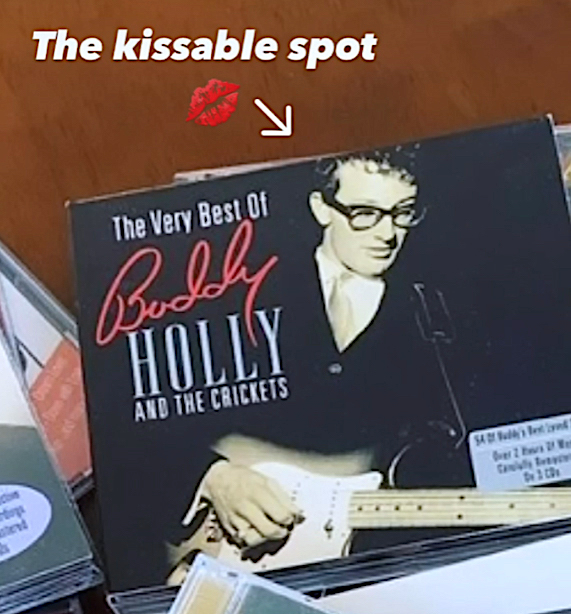Buddy Holly's kissable spot